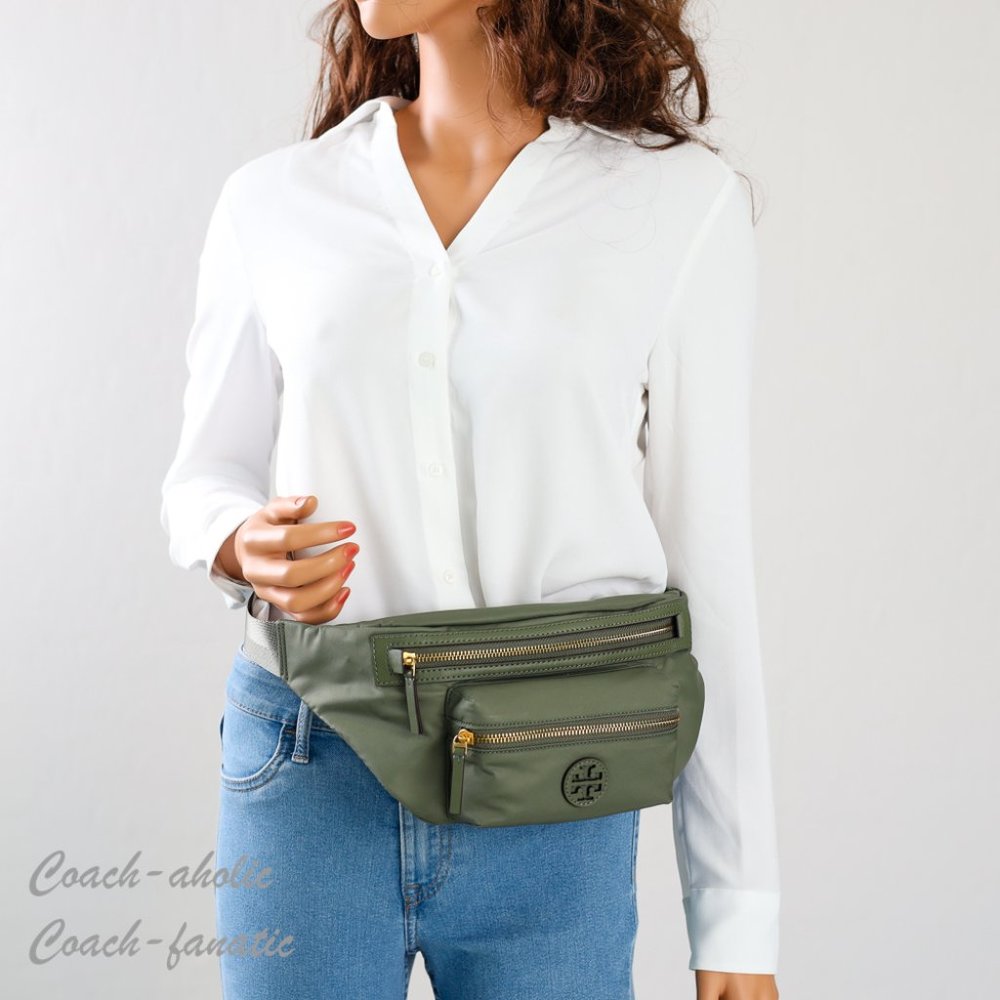 NWT Tory Burch 82508 Nylon Belt Bag Fanny Pack Crossbody in Palm Leaf - Picture 2 of 10